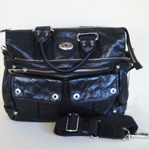 Francesco Biasia Black Leather Cross Body Bag